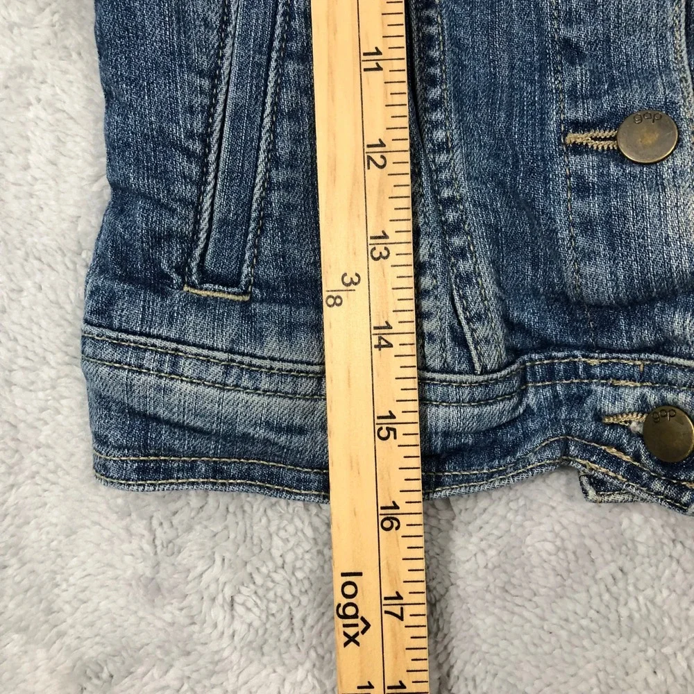 GapKids Jean Jacket Girls Small UK 6-7 Denim Blue Classic Trucker Snap 613455-00